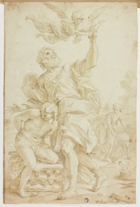 Sacrifice of Isaac (recto); Figure Sketches (verso)