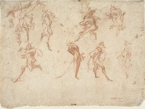 Sketches for the Balli di Sfessania (recto) Sketches of Dancers (verso)