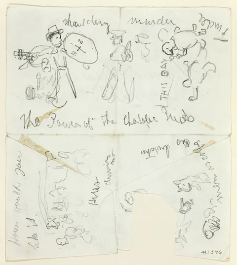 Sheet of Sketches: The Power of the Catholic Priests (recto); Sheet of Sketches (verso)