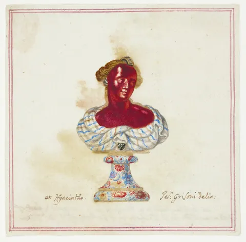 Sketch of Jewelled Antique Bust in the Medici Collection, Florence