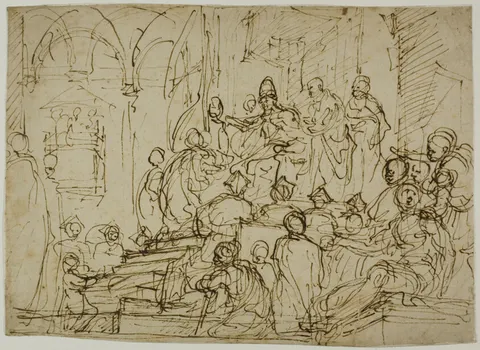 Study for Pius IV Investing Cosimo I as Grand Master of the Order of Saint Stephen (?)