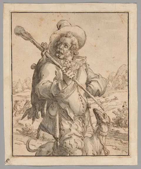 A Huntsman with a Dead Hare and a Dog (Study for "Terra")